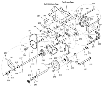 Drive Diagram and Parts List for 629117X31A 2004 Briggs and Stratton Snow Blower